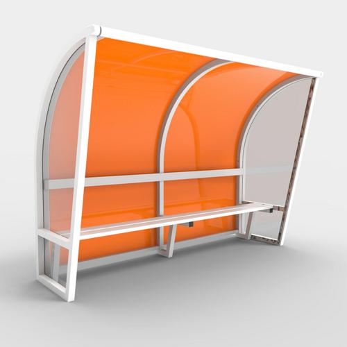ABRI TOUCHE 1,5M MONOBLOC V2 ALU PLASTIFIÉ PLAQUE ARRIÈRE EN MÉTACRYLATE