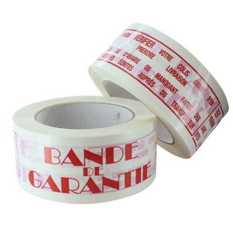 Adhésif personnalisable  PP blanc x 72 rouleaux impression 2 couleurs 50x100m_0