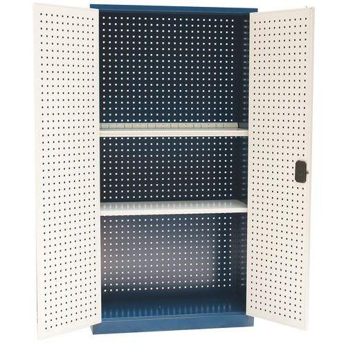 ARMOIRE À PANNEAUX BLEU/GRIS PROF : 45 CM RAL 5009/7035 - MANUTAN EXPERT