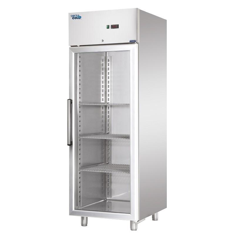 Armoire inox positive GN 2/1 700L 1 Porte vitrée 230V SOFRACOLD Sofraca_0