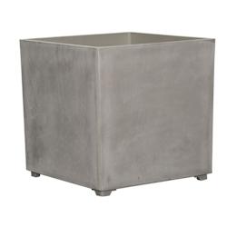 Art Plast Pot de Fleur Carré Gris 50L - Jardinière Extérieure 40x40cm en Polypropylène Recyclé - Résistant UV et Chocs - Fabriqué en Italie_0