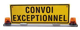 BARRE DE SIGNALISATION EN ALUMINIUM 'CONVOI EXCEPTIONNEL'