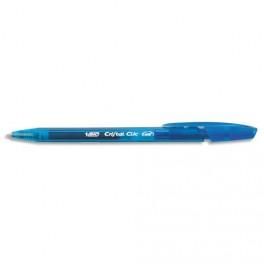 BIC STYLO BILLE ENCRE GEL CRISTAL CLIC RÉTRACTABLE BLEU 878976