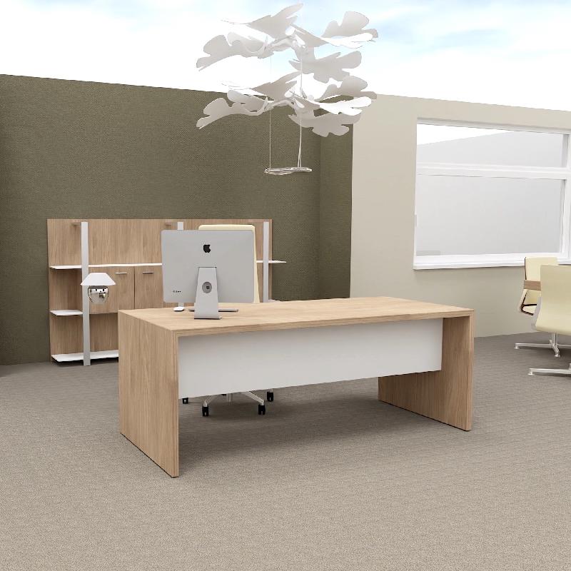 Bureau de direction T45 coloris Orme - Quadrifoglio - 180, Orme et blanc_0