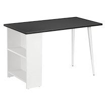 BUREAU DESIGNY AVEC ÉTAGÈRES L120 X P 60 CM - GRIS ANTHRACITE