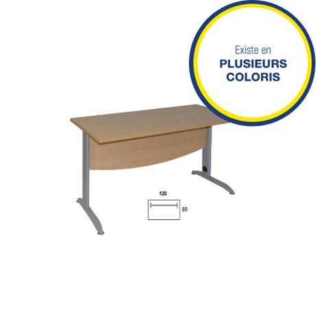 BUREAU OPÉRATIONNEL PIEDS MÉTAL IDRA L.120 CM (COLORIS AU CHOIX)