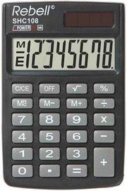CALCULATRICE DE POCHE SHC 108, NOIR - LOT DE 4