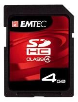 CARTE MÉMOIRE SDHC EMTEC 8 GO - CARTE MÉMOIRE EMTEC SHDC 4 OU 8GO