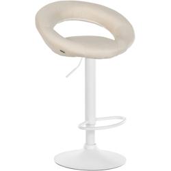 CLP Tabouret de bar Olinda Tissu Crème/Blanc - beige textile 315793_0