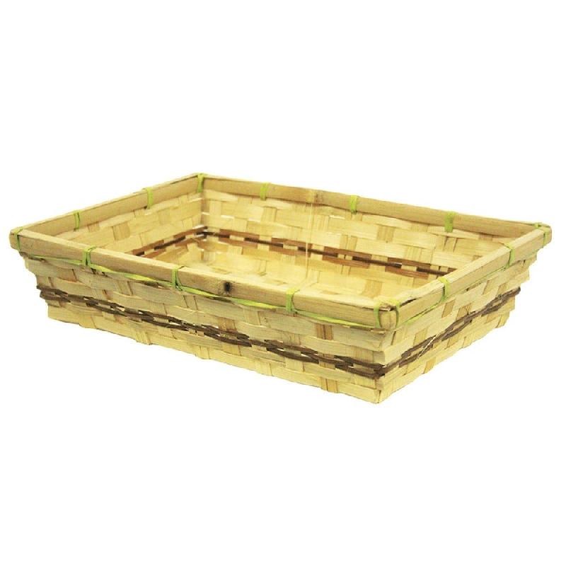 Corbeille bambou tressé rectangle 