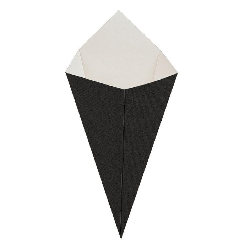 Cornet à frites The Pack carton nano micro 250g 15,7x26,8cm noir - par 1200_0