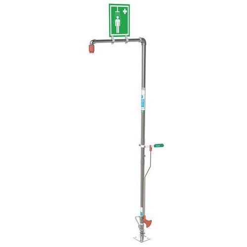 DOUCHE DE SÉCURITÉ EXTÉRIEUR NON CHAUFFÉE ACIER GALVANISE - HUGHES