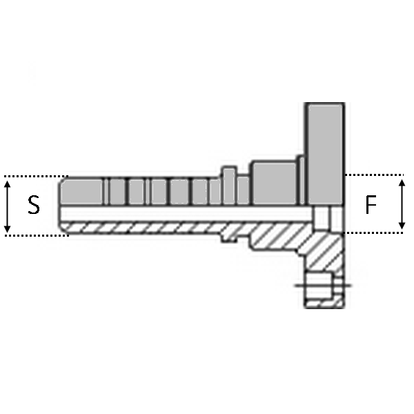 Embouts à brides Poclain® Mâle SFPM - Cône 64° - S 13 BPM 17 - 4T_0