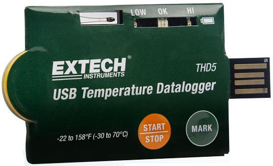 ENREGISTREURS DE TEMPÉRATURE À USAGE UNIQUE, -30 À +70°C, USB, IP65 - PACK DE 10 - EXTTHD5
