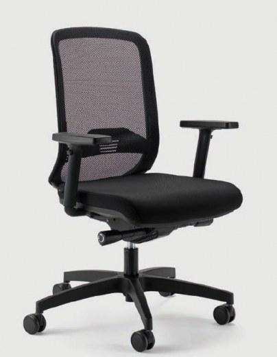 Fauteuil de bureau résille BALI MILANI Noir - Référence 6500 SB Milani - dossier réglable et assise rembourrée ignifuge_0