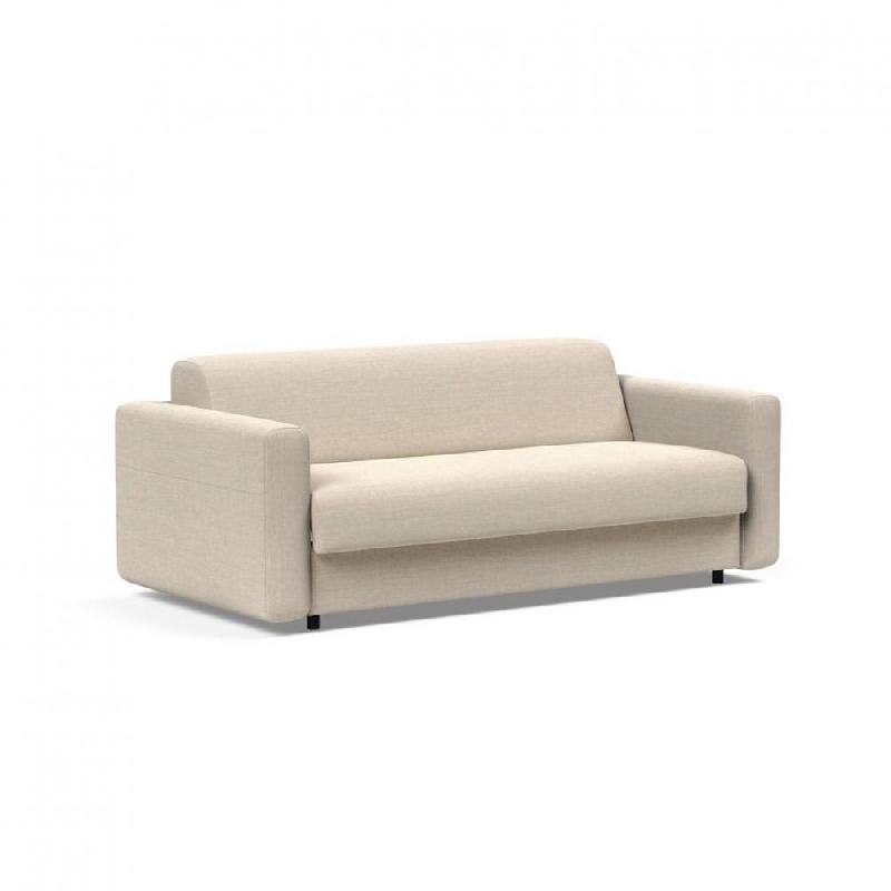 INNOVATION LIVING  CANAPÉ DESIGN KILLIAN DUAL CONVERTIBLE LIT 195*160 CM TISSU PHOBOS LATTE_0