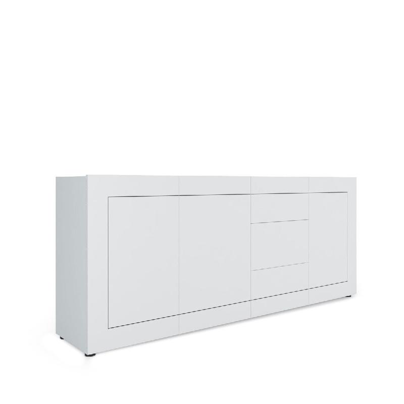 Itamoby Buffet Elios Panneaux Écologiques L.200 P.40 H.83,5 cm 3 Portes 3 Tiroirs Made in Italy FSC - blanc VEMA3A3CELIOS-BL_0