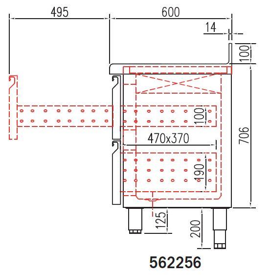 Kit de 2 tiroirs réfrigérés remplacement de la porte à coté du groupe - hauteur 190 mm - pour tsr-s - 562256_0