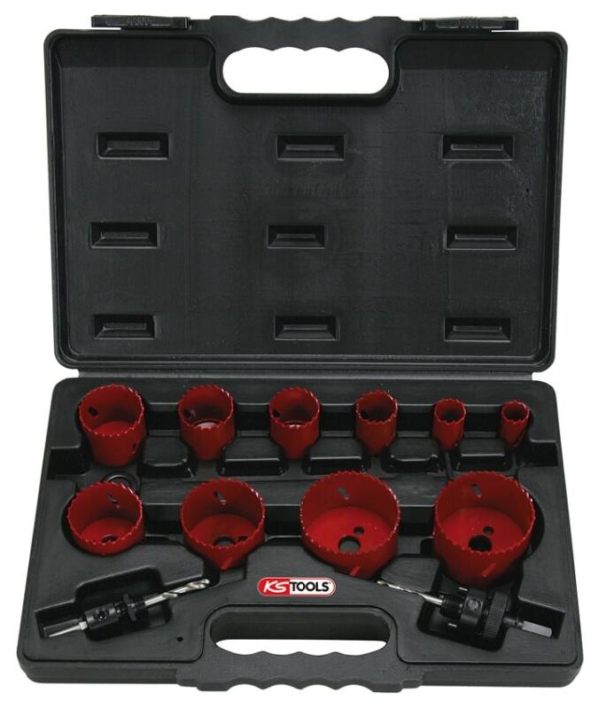 KS Tools Coffret de 10 scies cloches, Ø19 à 67 mm - 4042146155271_0