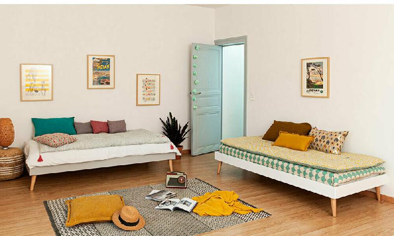 LIT EUPHOR  GRIS CLAIR 90X190 CM