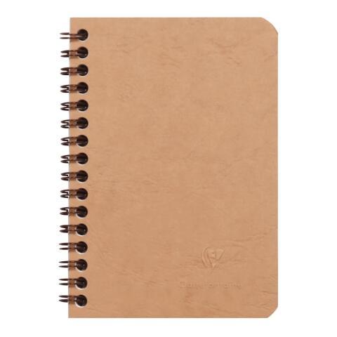 LOT DE 5 - CAHIER RELIURE INTÉGRALE AGE BAG 9X14 100 PAGES 5X5 - TABAC
