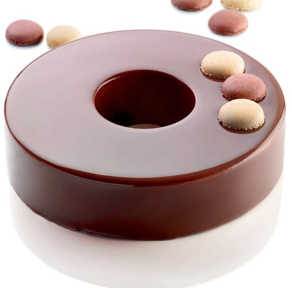 Moule en silicone blanc platinium avec trou central - Résistance thermique -60 à +230°C - SILIKOMART_0