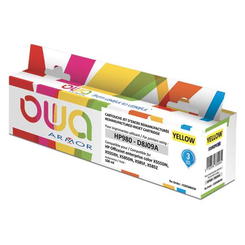Owa - Cartouche jet d'encre remanufacturée pour HP 980 jaune D8J09A - 7600 pages - Éco-responsable_0