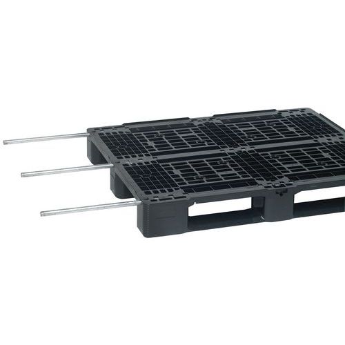 PALETTE PLASTIQUE LOURDE SMART EURO AVEC RENFORT 1200X1000 MM