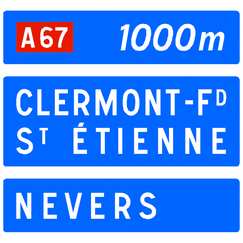 Panneau directionnel D41c - Bifurcation autoroutière - Innov - WP Signalisation_0