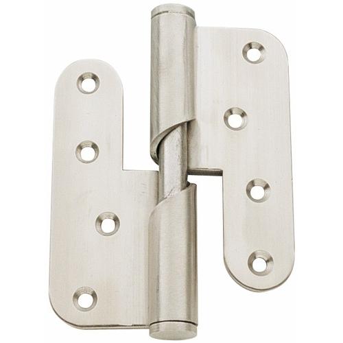 PAUMELLE HÉLICOÏDALE INOX BROSSÉ BOUT CARRÉ 100X86MM DROITE - 1716GI