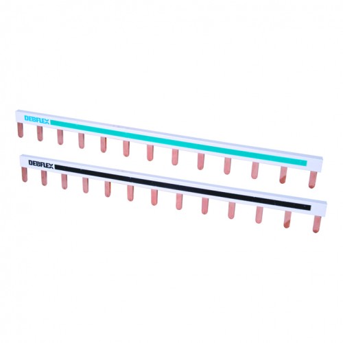 PEIGNE DE RACCORDEMENT RÉVERSIBLE 10MM² LONG.225MM BLEU ET NOIR DEBFLEX