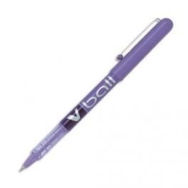 PILOT STYLO ROLLER POINTE MÉTAL 0,5 MM ENCRE LIQUIDE VIOLET V-BALL 05