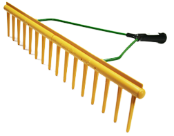 Râteau niveleur en polypropylène indéformable - 16 dents - Largeur 64cm - Réf 530101_0