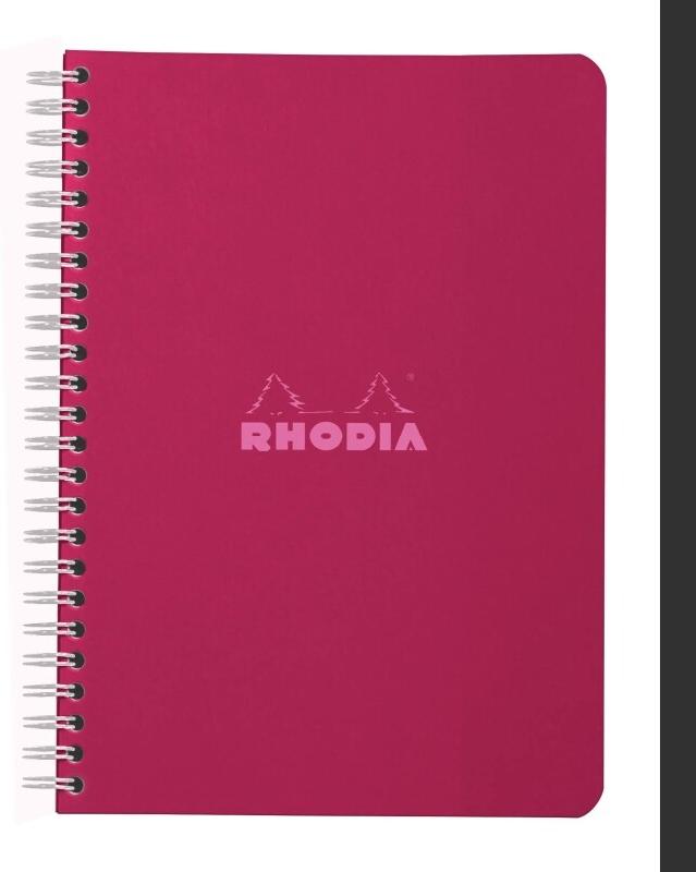 RHODIA Lot de 10 Carnet prune A5, 120p./60 feuilles 80 g/m² reliure intégrale, ligné - 3037921181249_0