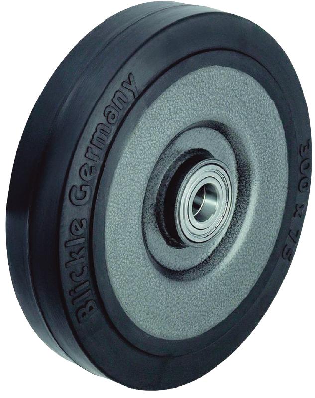 ROUE ACIER BDG CAOUTCHOUC Ø360MM F=950KG MOYEU BILLES - MANUTAN COLLECTIVITÉS