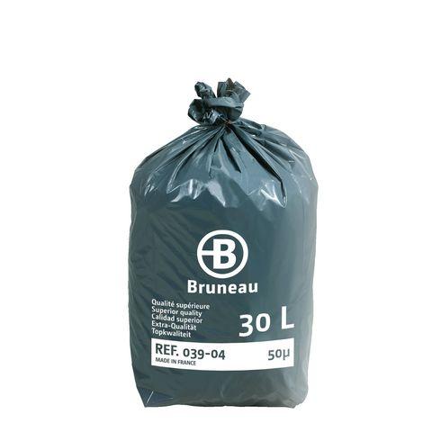 SAC POUBELLE 30 LITRES QUALITÉ SUPÉRIEURE BRUNEAU GRIS - 200 SACS