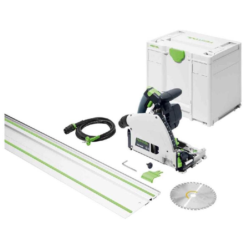 Scie plongeante TS 60 KEBQ-Plus-FS métal et plastique blanc noir vert Ø168 mm Festool - blanc multi-matériau 793029_0