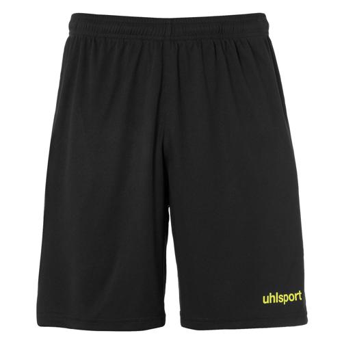 SHORT CENTER NOIR/JAUNE FLUO UHLSPORT