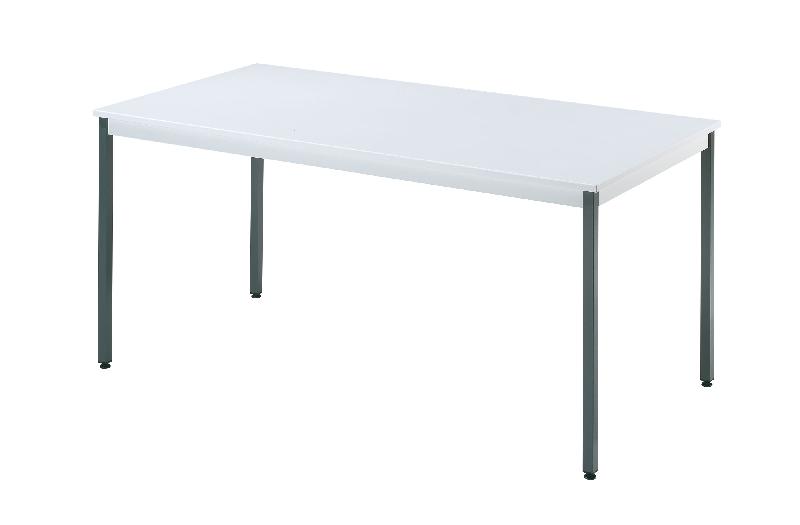 Table rectangulaire l.1600 x p.800 mm gris clair et anthracite_0