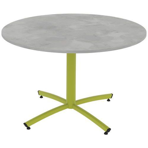 TABLE TIM Ø 120 CM T5 - PC - PLAT STR ABS - CHROMIX ARG/VERT GRANNY - RODET