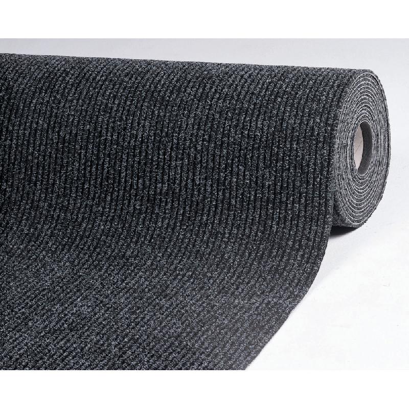 TAPIS COULOIR ABSORBANT PASSAGE ANTHRACITE SUR MESURE LARGEUR 1 M