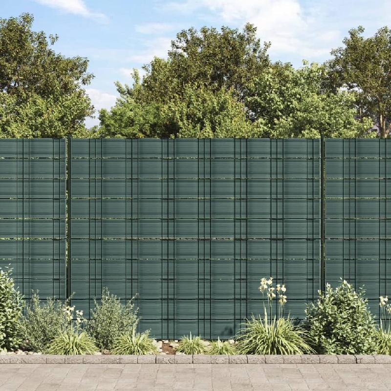 Vidaxl brises-vues de jardin 10 pcs vert 252,5x19 cm pvc 4005548_0