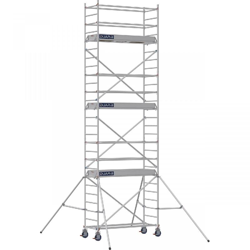 Échafaudage roulant aluminium DOCKER 85 version lisses - Hauteur de travail : 7,90 m - DUARIB - 7120060_0