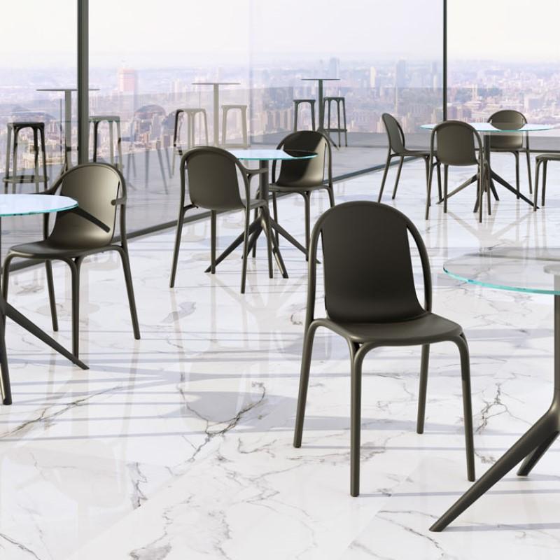 Chaise extérieure design Brooklyn - VONDOM - Polypropylène et fibre de verre - Empilable par 7_0