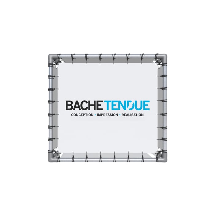 Cube promotionnel - 4 faces - Bâche Tendue - So-Cube_0