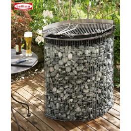 Gabions décoratifs - Barbecue Ellipsus - Dimensions 81x40x100 cm - Capacité 230 kg de pierres_0