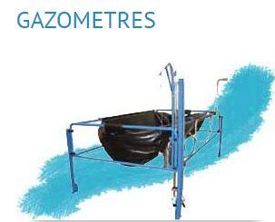 Gazomètre - châssis métallique avec dispositif de contrôle de niveau et soupape de sécurité hydraulique_0