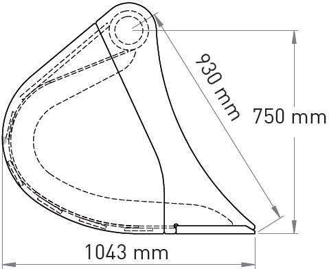 Godets de curage pour pelle de 25 à 30 tonnes largeur 2200mm - ase_0