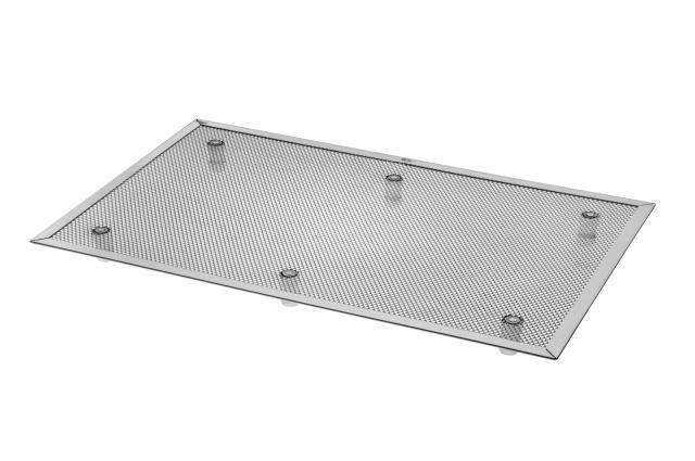 Grille inox 40x60 cm avec pieds en aluminium - Made in Italia_0