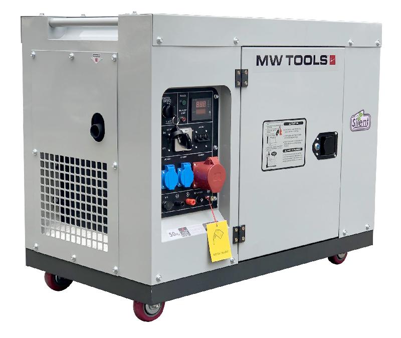 GROUPE ÉLECTROGÈNE DIESEL INSONORISÉ 7,5KW 230V + 400V MW-TOOLS DG75E_0